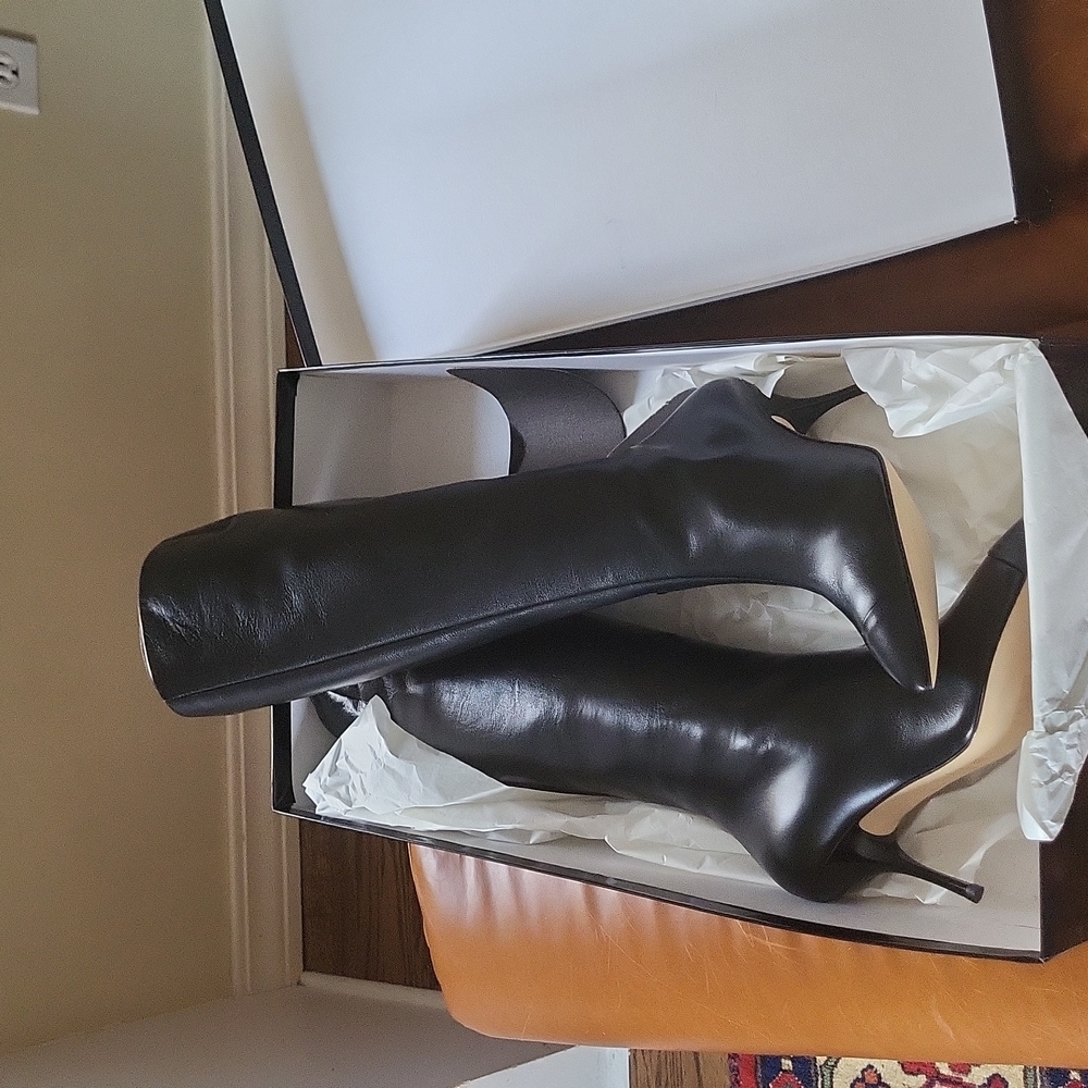 Brand New Giuseppe Zanotti Black Knee Heigh Boots Sz 38.5